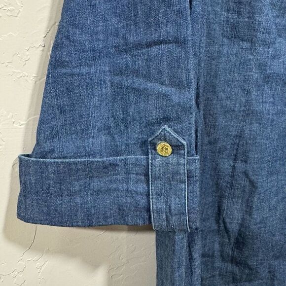 Anne Klein Size Medium Chambray Top - Picture 6 of 7